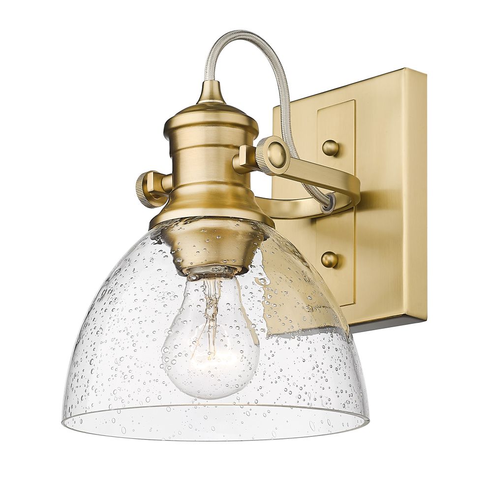 Golden Lighting 3118-BA1 BCB-SD Hines 1 Light Bath Vanity in Brushed Champagne Bronze